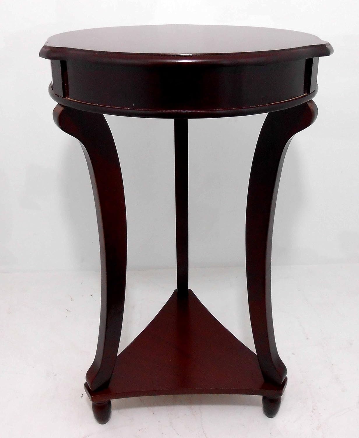 NF Brown Round Accent Tables/End, Telephone, Plant Table/Home Decorative # 1763 : Home & Kitchen