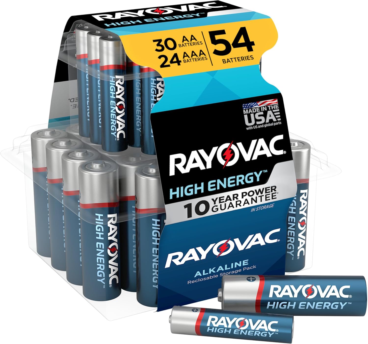 Rayovac AA Batteries and AAA Batteries, Double A Battery and Triple A Battery Combo Pack, 54 Count