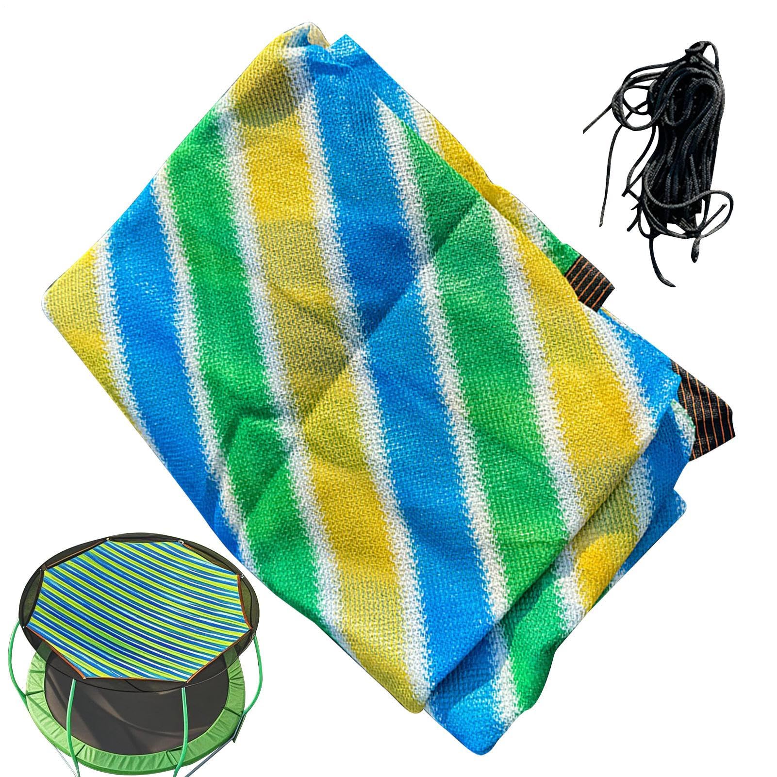 Trampolín Shade Cover, UV Resistant Rain Cover, Heavy Duty Replacement Canopy, Storm Proof Tarp, Safety Shelter for Outdoor Ejercise Kids Play, Green