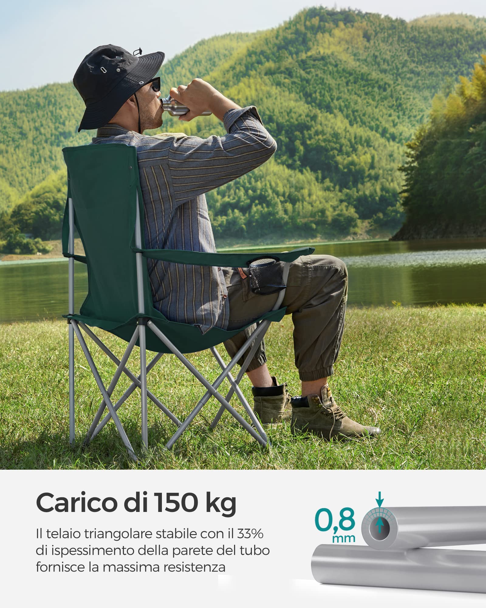 SONGMICS Sedie da Campeggio, Set di 2 Sedie da Esterno, con | FindTheDeal