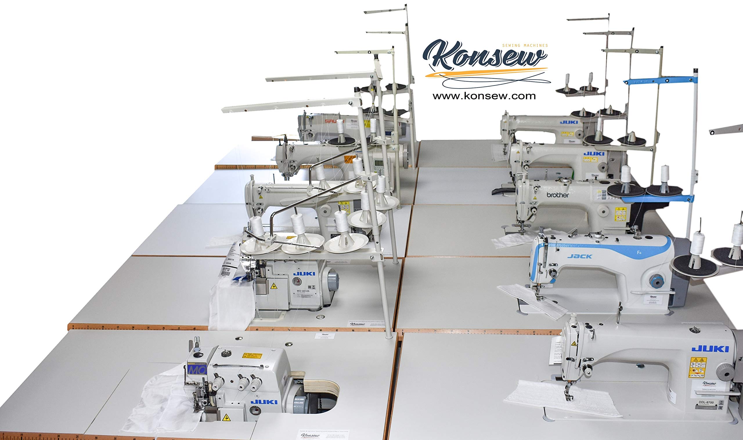 JUKI MO-6804S Macchina da cucire industriale overlock a 3 fili, genuina, per la produzione di vestiti, sartoria, tappezzeria, tende, ecc., 7000 spm, monofase 240 V, garanzia di 12 mesi