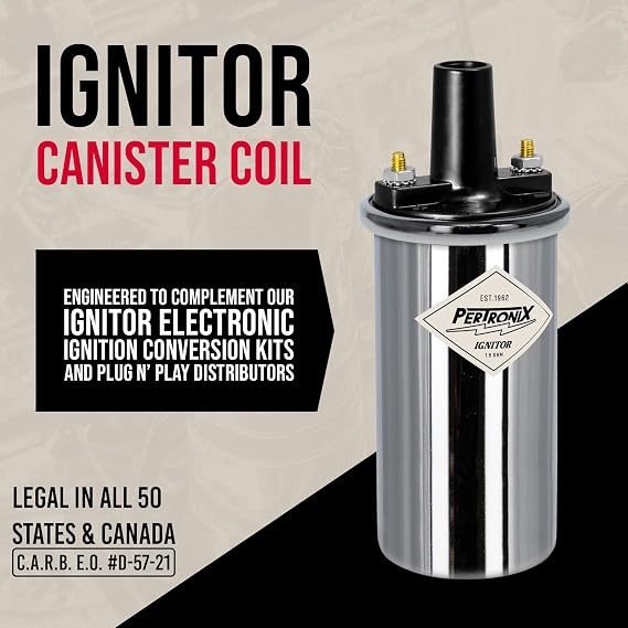 Pertronix 40001 Flame-Thrower Ignition Coil, 40,000 Volt 1.5 Ohm, 12 Volt
