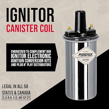 Pertronix 40001 Flame-Thrower Ignition Coil, 40,000 Volt 1.5 Ohm, 12 Volt