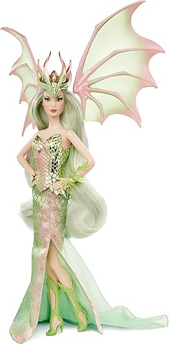 Miniatura 5 de Barbie Signature Mythical Muse Fantasy Dragon Empress - Muñeca de 15 pulgadas, coleccionable, con pelo y alas de color pastel
