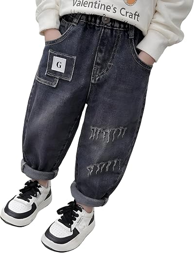 GOOGO GAAGA Boy's Baggy Fit Mid Rise Stretchable Jogger Jeans | Denim | Soft Elastic Waist