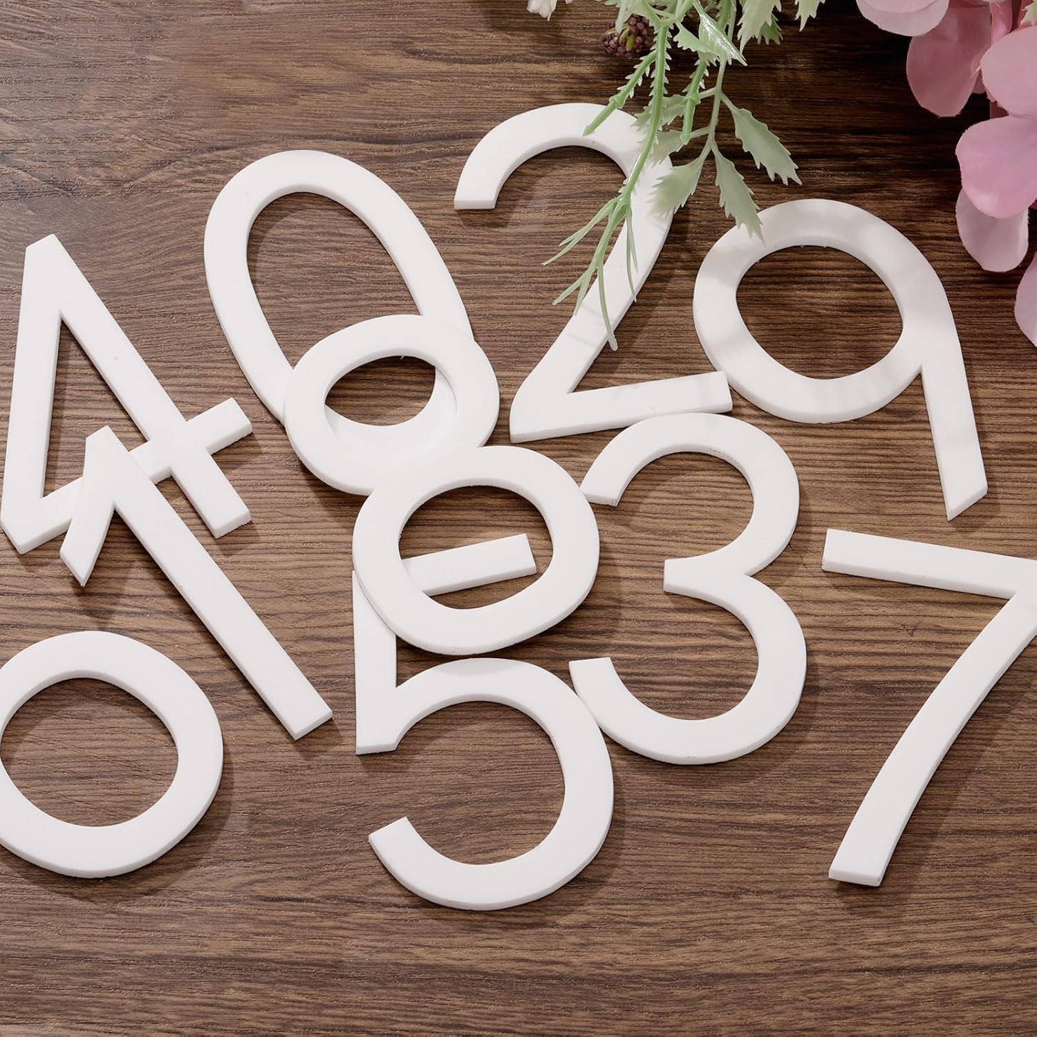 uxcell 20Pcs Self Adhesive Mailbox Numbers, 2.8" Acrylic Door Address Sign Stickers, Raised 3D Effect, for Residence, Apartment, Office Room, Mailbox (Number 0-9, White)