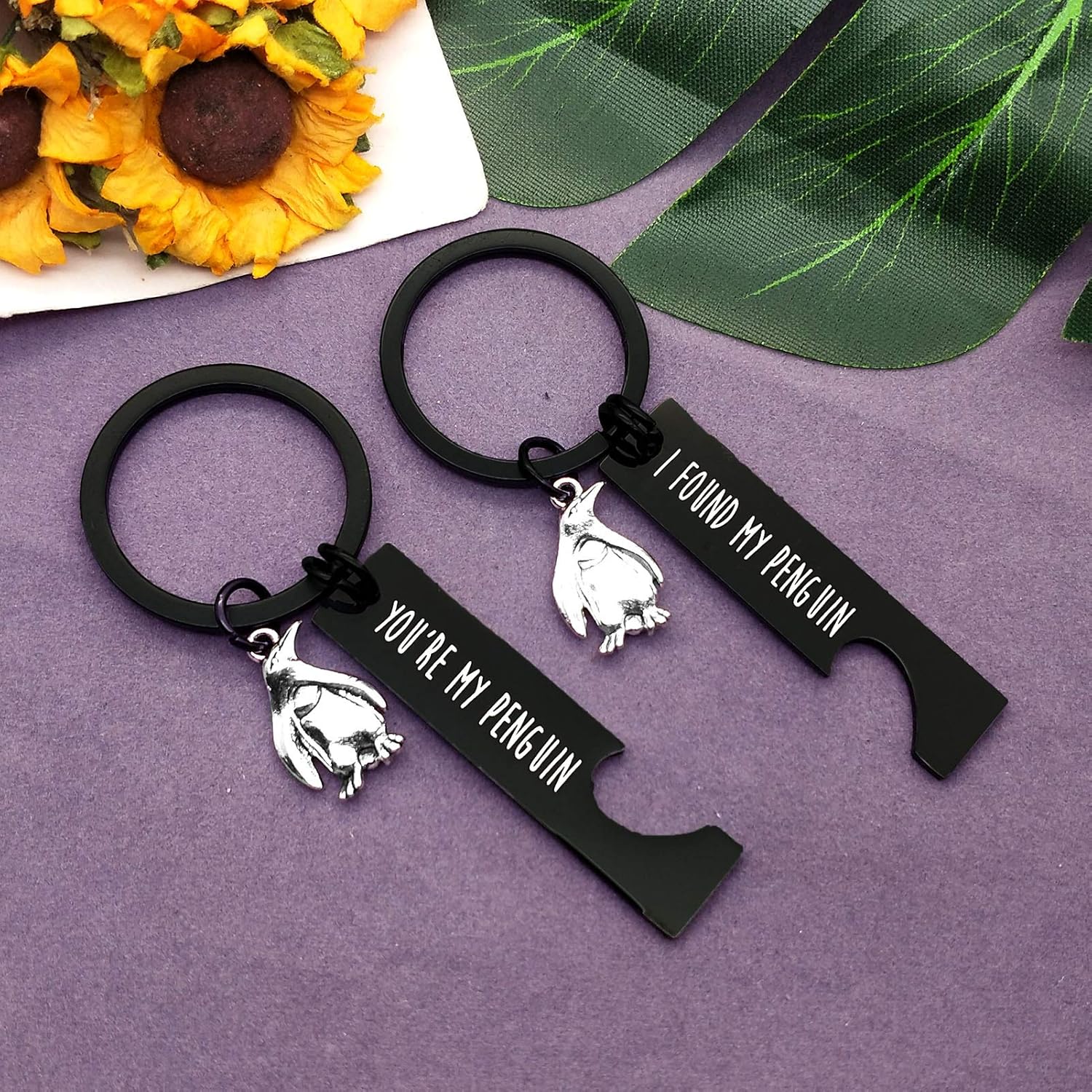 Miniatura 5 de Llavero para parejas, con diseño de pingüino, regalo para parejas, regalo de San Valentín, joyería para novio, novia, pareja y marido, esposa,