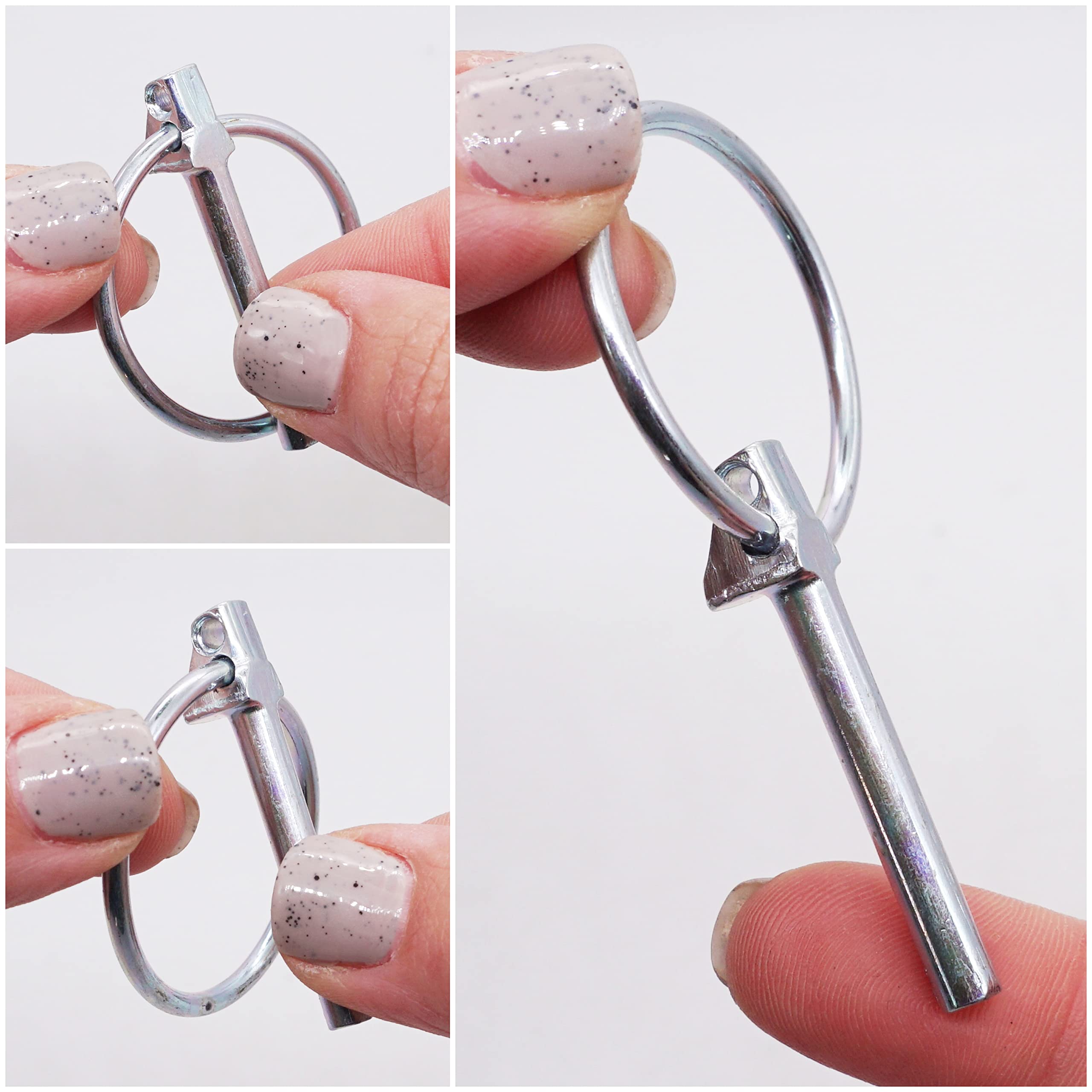 8 Spine A Scatto In Acciaio Zincato 4,5 Mm - DIN 11023, Con Anello Di Bloccaggio, Per Agricoltura E Meccanica - Foto 11