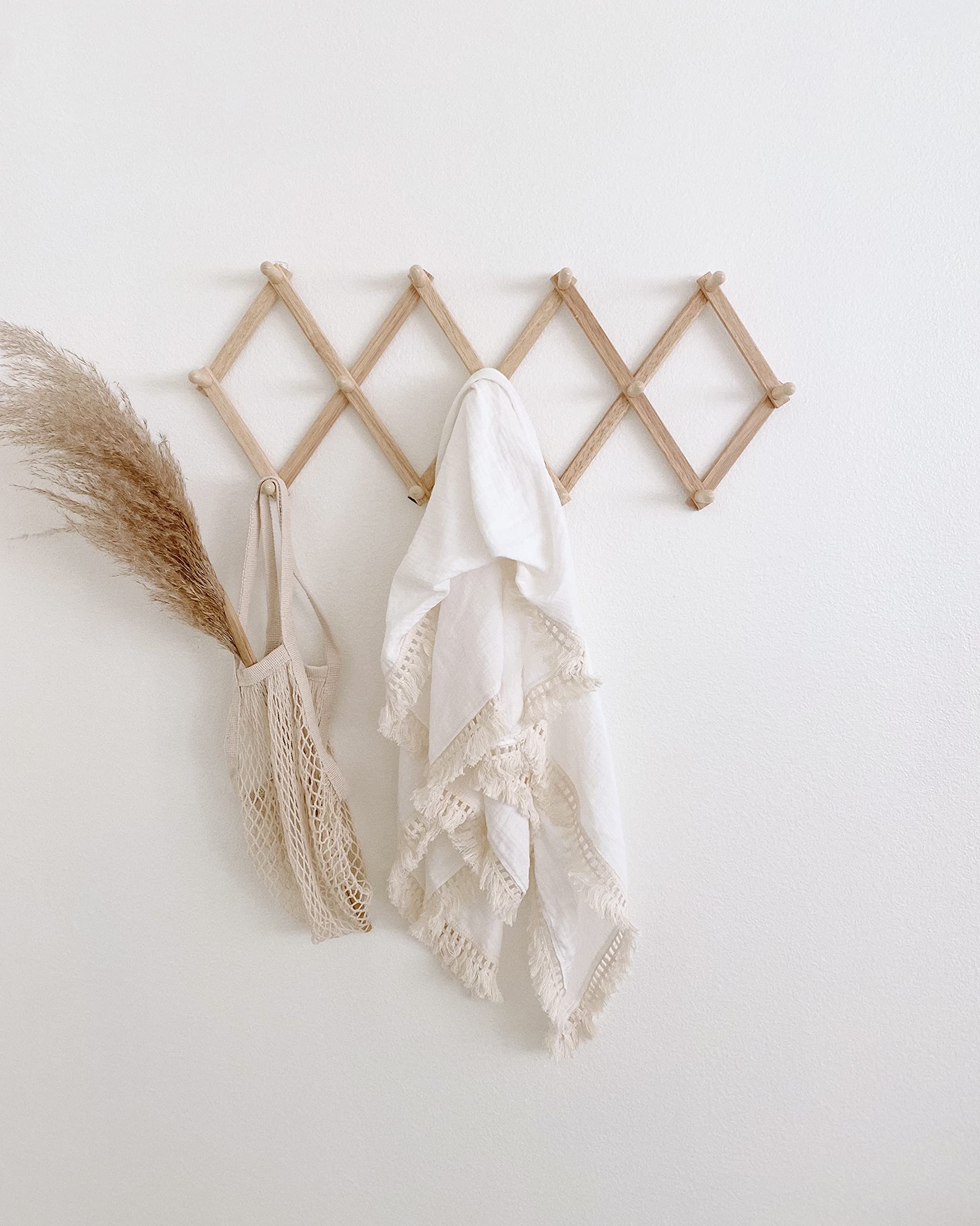 Muslin Cotton Baby Receiving Blanket with Fringe, Boho Bohemian Tassels, Nursery Decor, Boy or Girl Unisex Swaddle Wrap, Use as Throw or Nursing Fringed Blankets (White)