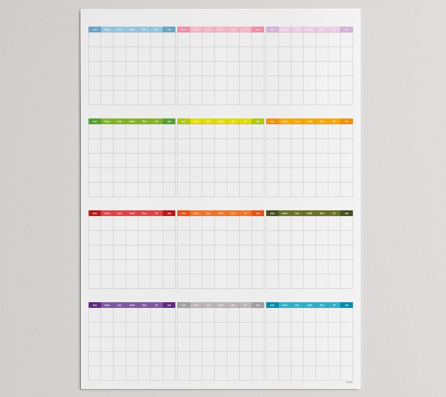 Dry Erase Wall Planner (27×39 in) – Double-Sided Reusable Yearly Planner with Undated Planning Board & 2026 Calendar Reference, Large Laminated Write & Wipe Wall Calendar for Home, Office, Classroom— Rolled Poster.