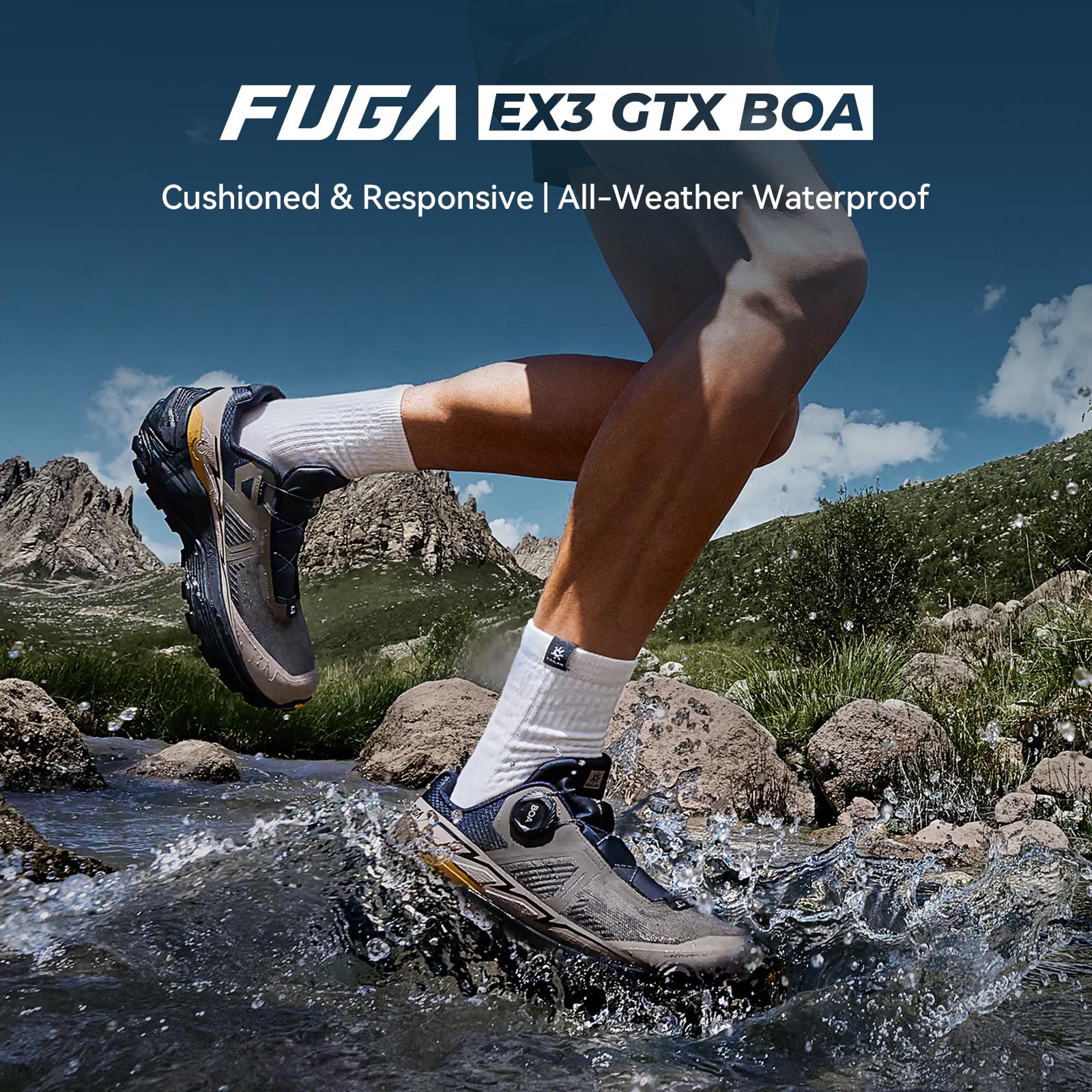 KAILAS Herren FUGA EX3 BOA GTX Wasserdichter Trail-Laufschuh Leichter Rutschfester Jogging-Wanderschuh