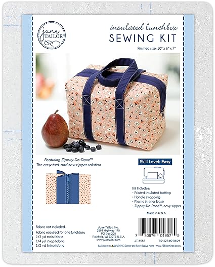 June Tailor Lunchbox KIT, Navy Zippity-do-Done(tm)