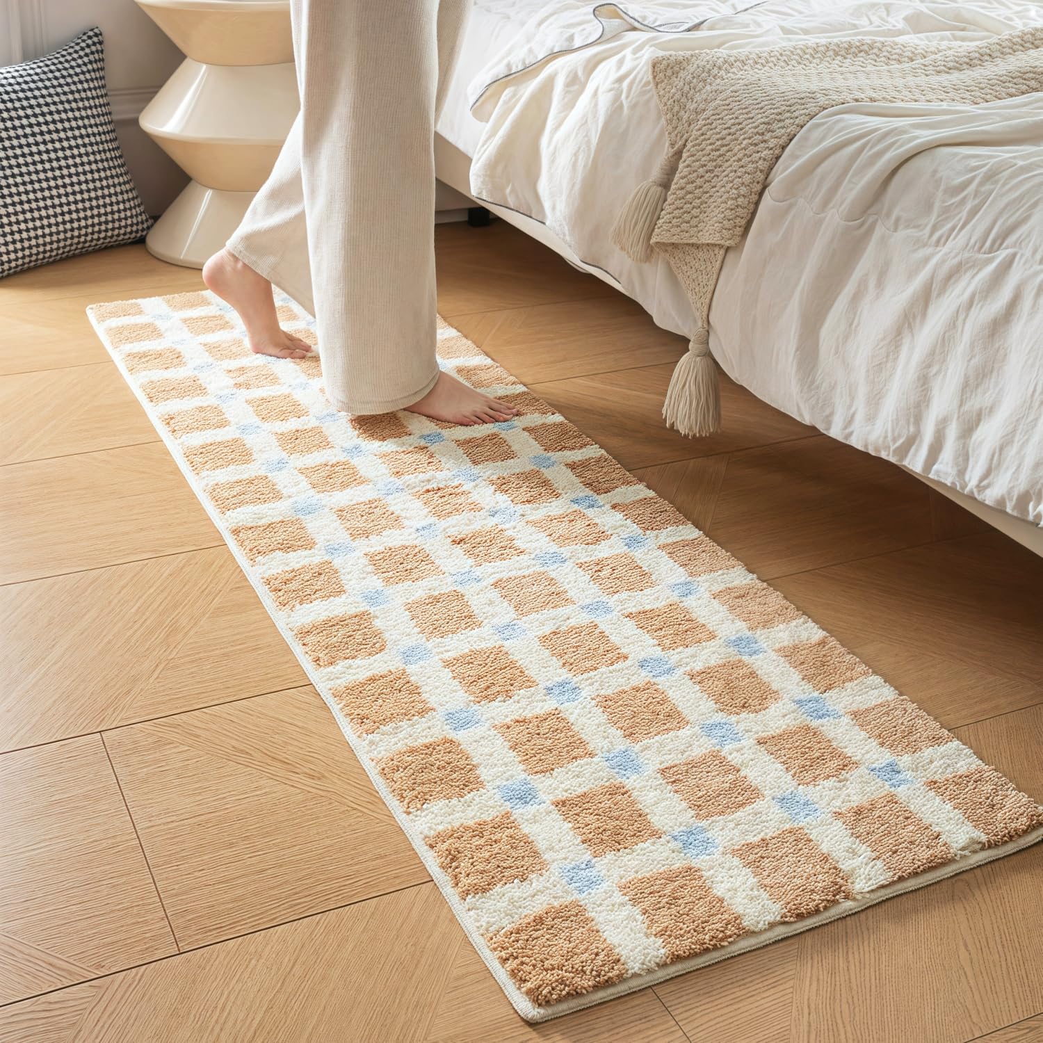 GIB Bathroom Runner Rug Mat 47" x 16", Extra Soft Absorbent Plush Fluffy Bath Rugs, Non-Slip Washable Bath Mats for Bathroom Floor Shower Bedroom