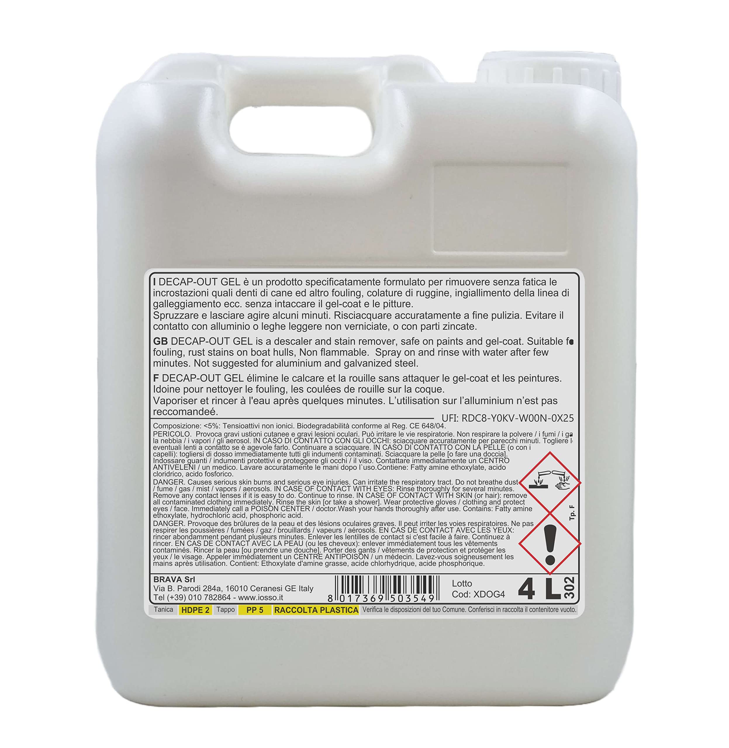 Iosso Europa Decap-out Gel conf. da 4 Litri