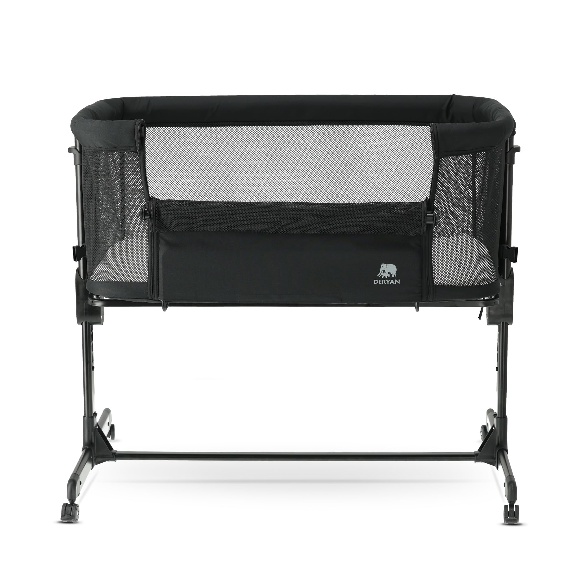 Deryan Łóżeczko dziecięce Snoozy 3 w 1 do 9 kg - Łóżko bujane, regulowane na różnych wysokościach i rozkładanie, 4 kółka z hamulcem, ergonomiczny materac, bezpieczeństwo i komfort dla dziecka, kolor