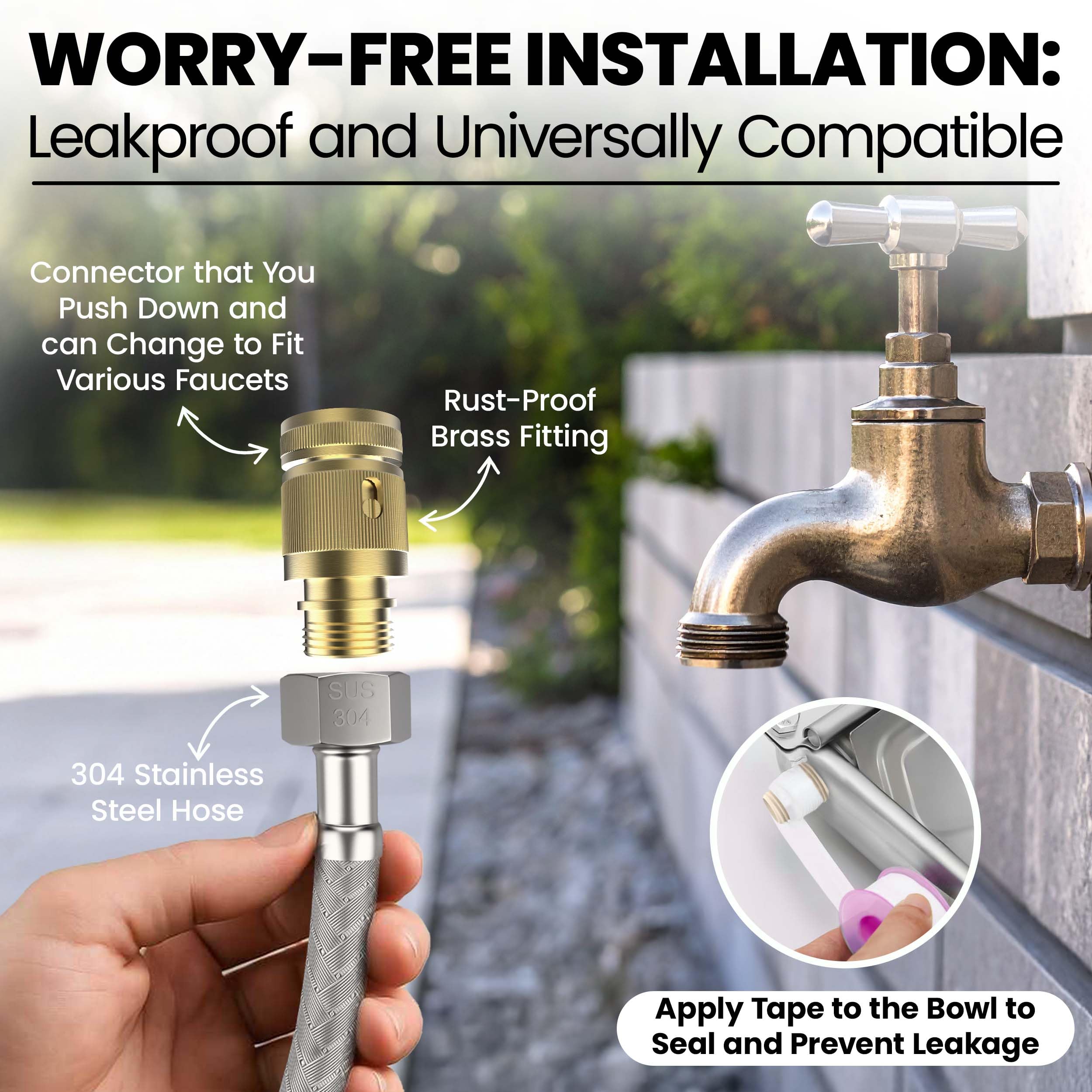 Cuenco automático de agua potable para animales, acero inoxidable 304 para perro, caballo, cabra, cerdo, vaca