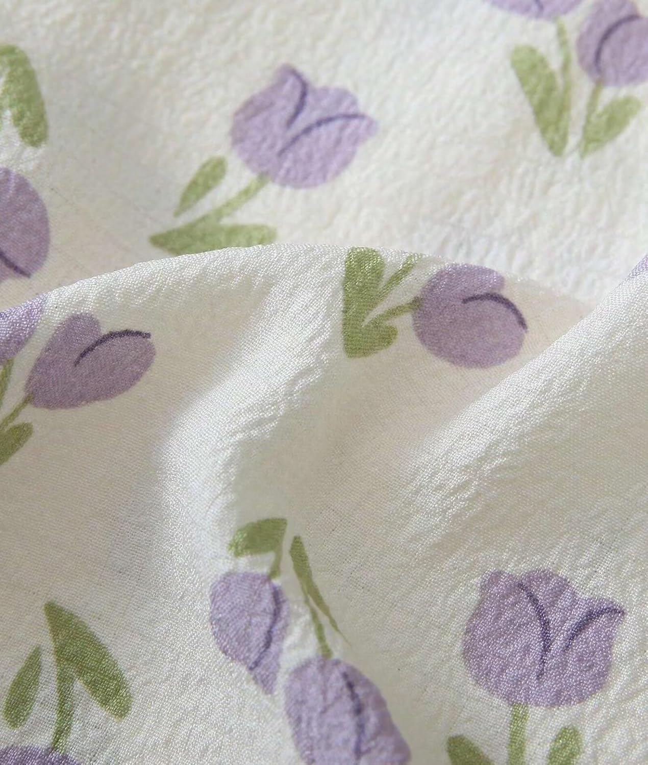 SWOMOG Women 2 Piece Pajamas Sets Short Sleeve Pj Sets Cute Printed Sleepwear Button Down Shirt with Lounge Shorts Set - Image 6