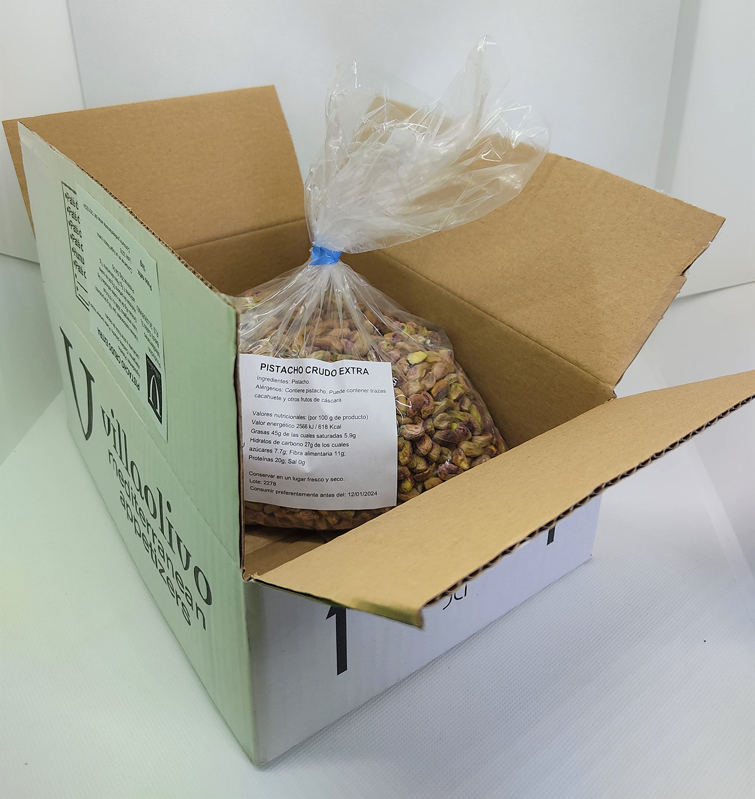 Villaolivo - Pistacho Mondado Crudo 1kg | Frutos Secos Selectos para Recetas y Aperitivos