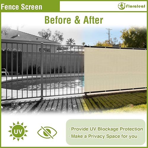 Miniatura 3 de Malla de privacidad de 6 x 50 pies, cubierta de red de malla resistente, 90% de bloqueo para pared al aire libre, jardín, patio trasero
