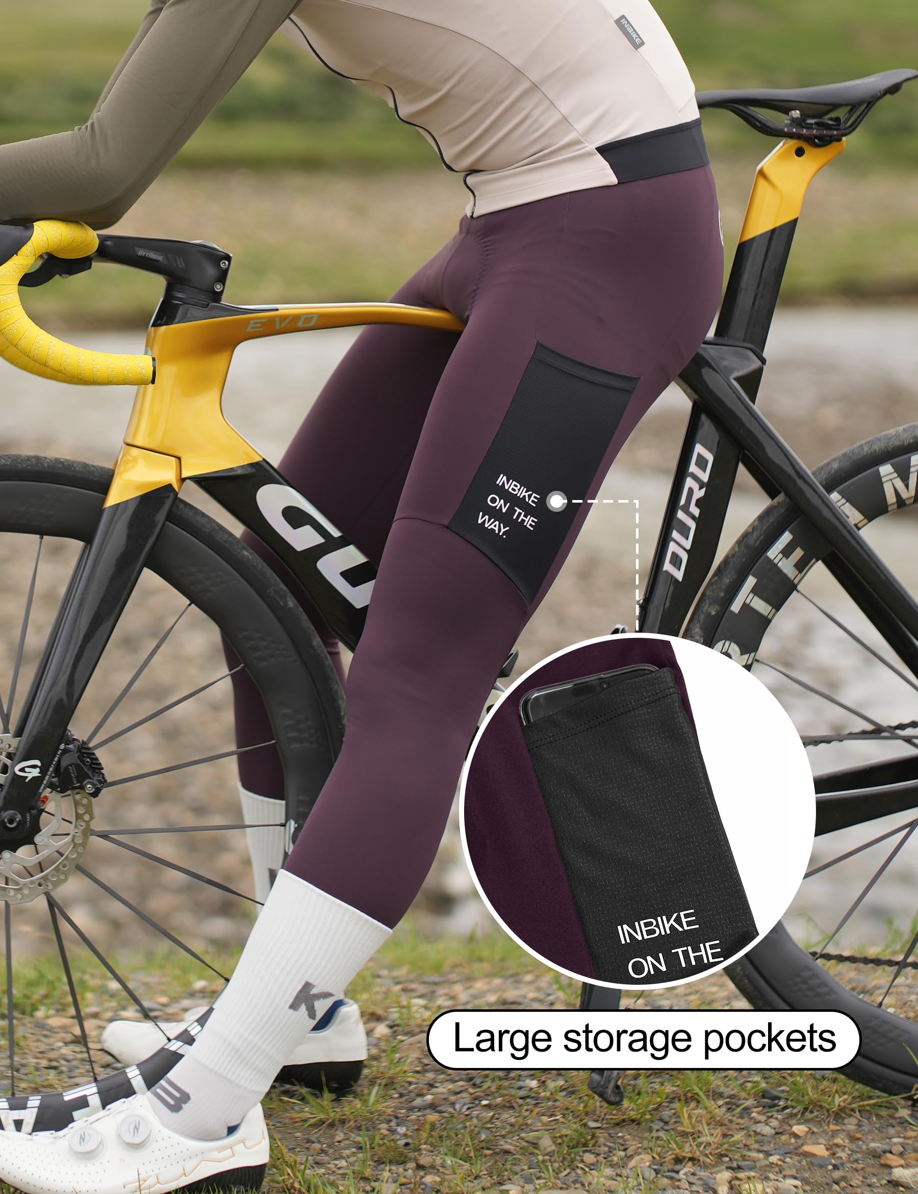 INBIKE Męskie spodnie na szelkach zimowe
