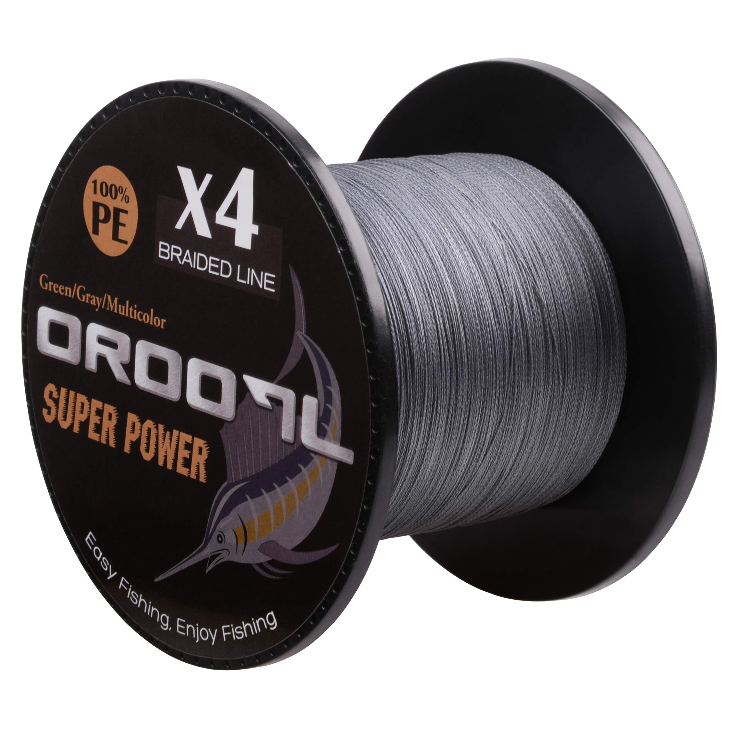 Braided Fishing Line, 10lb-133lb Fishing Line Braid 4-Strand PE Braided Fishing Line Abrasion Resistant Smooth Sensitive Strong Fishing Line for Saltwater Freshwater Green Gray Multicolor — image 1