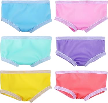 Ptwola 6 Pc Doll Clothe Underwear Underpant Accessory Set Diaper Stuff