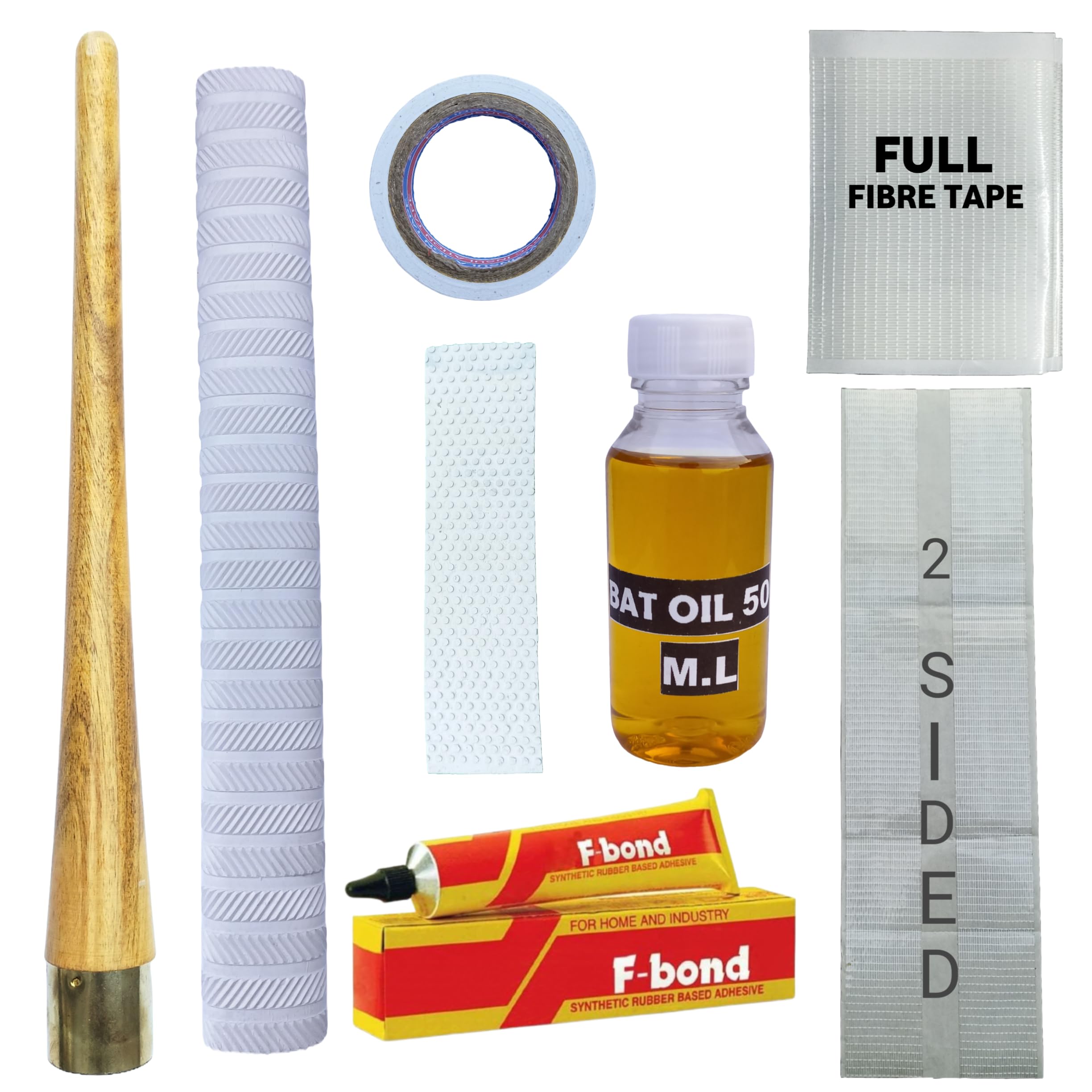 Rai & Gen Cricket Bat Care Combo – Premium Bat Grip, Toe Guard with Adhesive, Bat Tape, Linseed Bat Oil (100ml), Grip Application Cone & Double-Sided Bat Tape Sheet – Complete Bat Maintenance Kit-image-46
