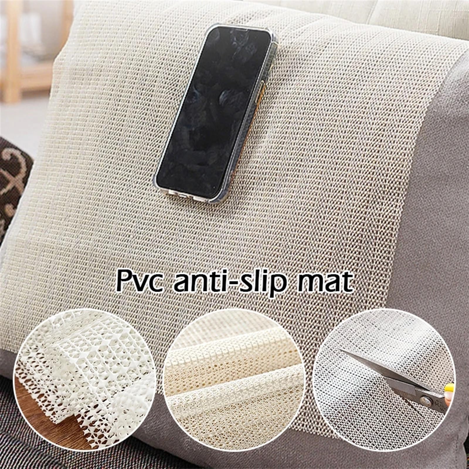 rutschfeste Teppichgreifermatte rutschfeste, rutschfeste Teppichunterlage, Griffmatte, PVC-Teppich, Hartholzboden, Greifer, Heimbettmatte, Teppich, Matratzenblatt Rug Gripper (Color : 1, Size : 2.2X