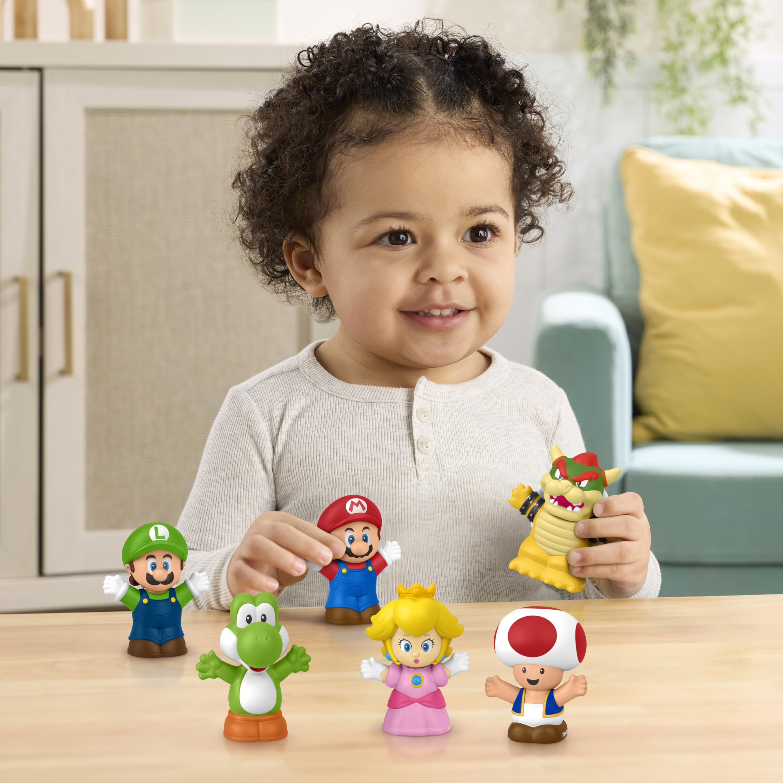 Fisher-Price Little People Toddler Toy My Mario 6-Piece Character Figure Set for Preschool Pretend Play Kids Ages 18+ Months, JHG63 - Image 2