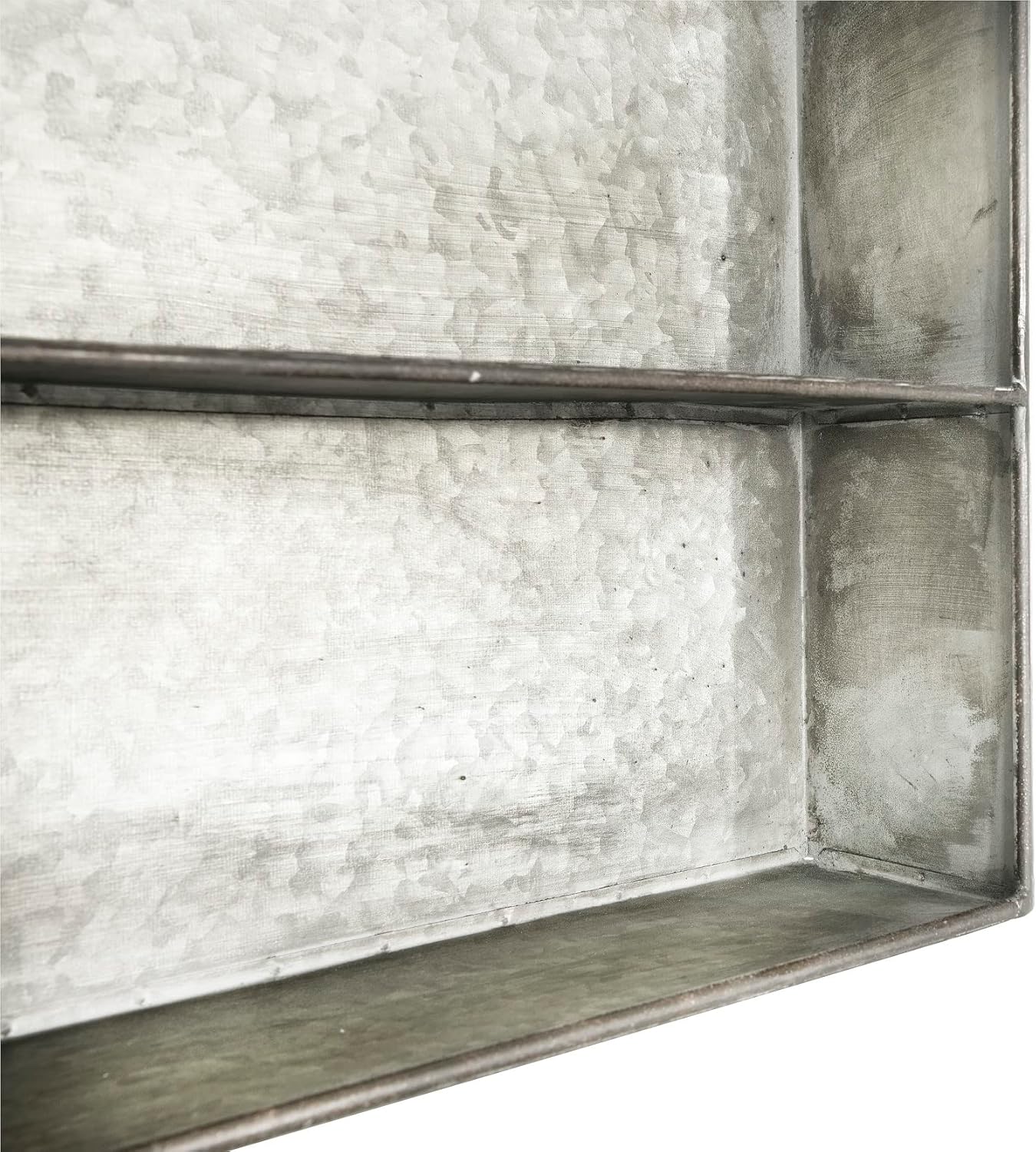 Creative Co-Op Distressed Grey Metal 6 Tier Wall Shelf