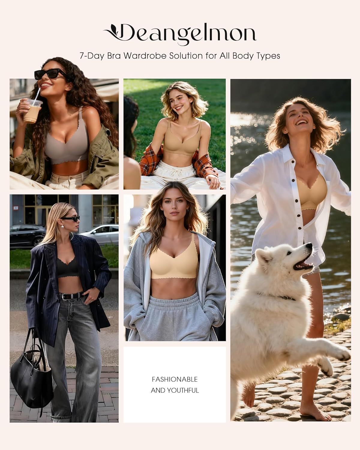 Seamless Jelly Bras for Women 3 Pack - Deep V Wireless Push Up No Wire Womens Bra Padded Comfort with Support for Gifts - Image 7