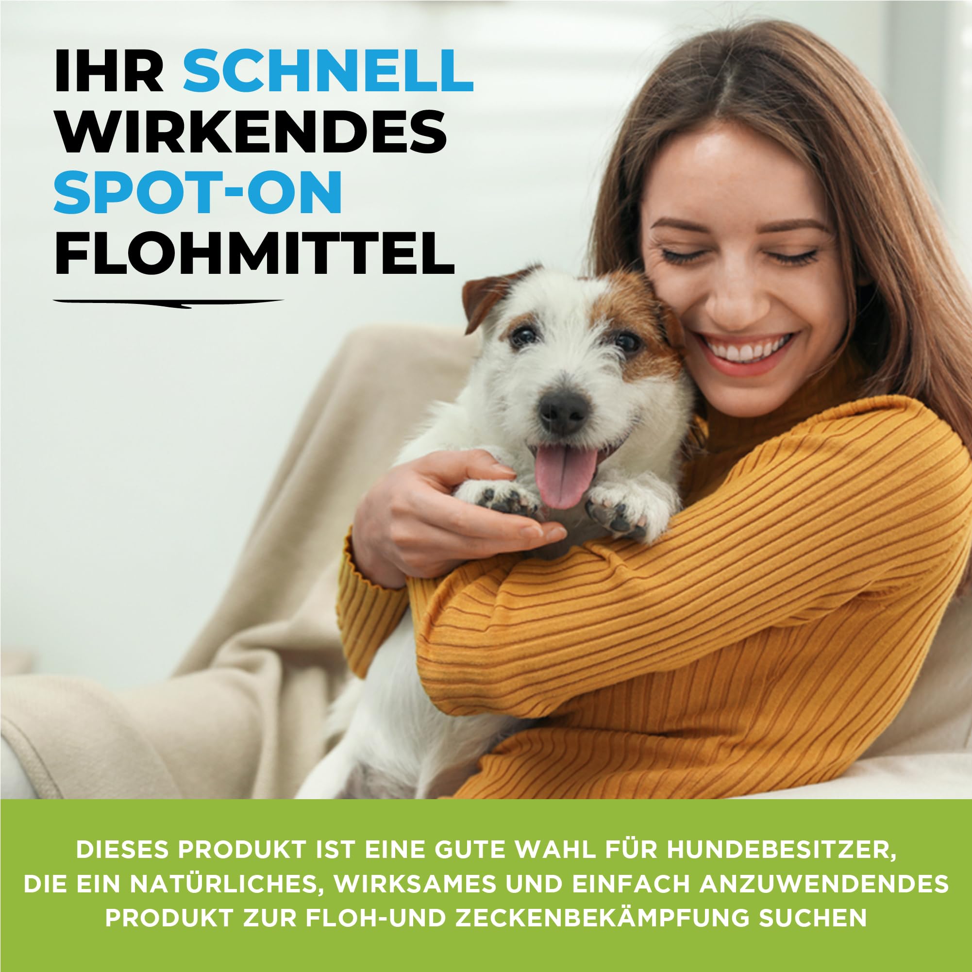 BUDDY'S Best 50ml Spot On Flohmittel Hund Bei Befall - Floh Zeckenschutz Hund - Flöhe Hund - Zeckenmittel Für Hunde - Spot on Hund Anti Floh Hund