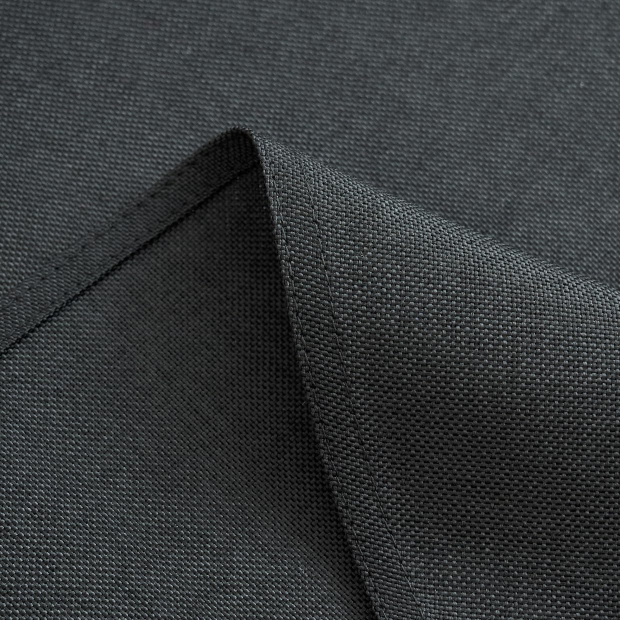 SPRICA Round Tablecloth 120cm Diameter Water Resistant Linen Texture Spill Proof Table Cover Solid Colour Circle Cover, Black - Image 4