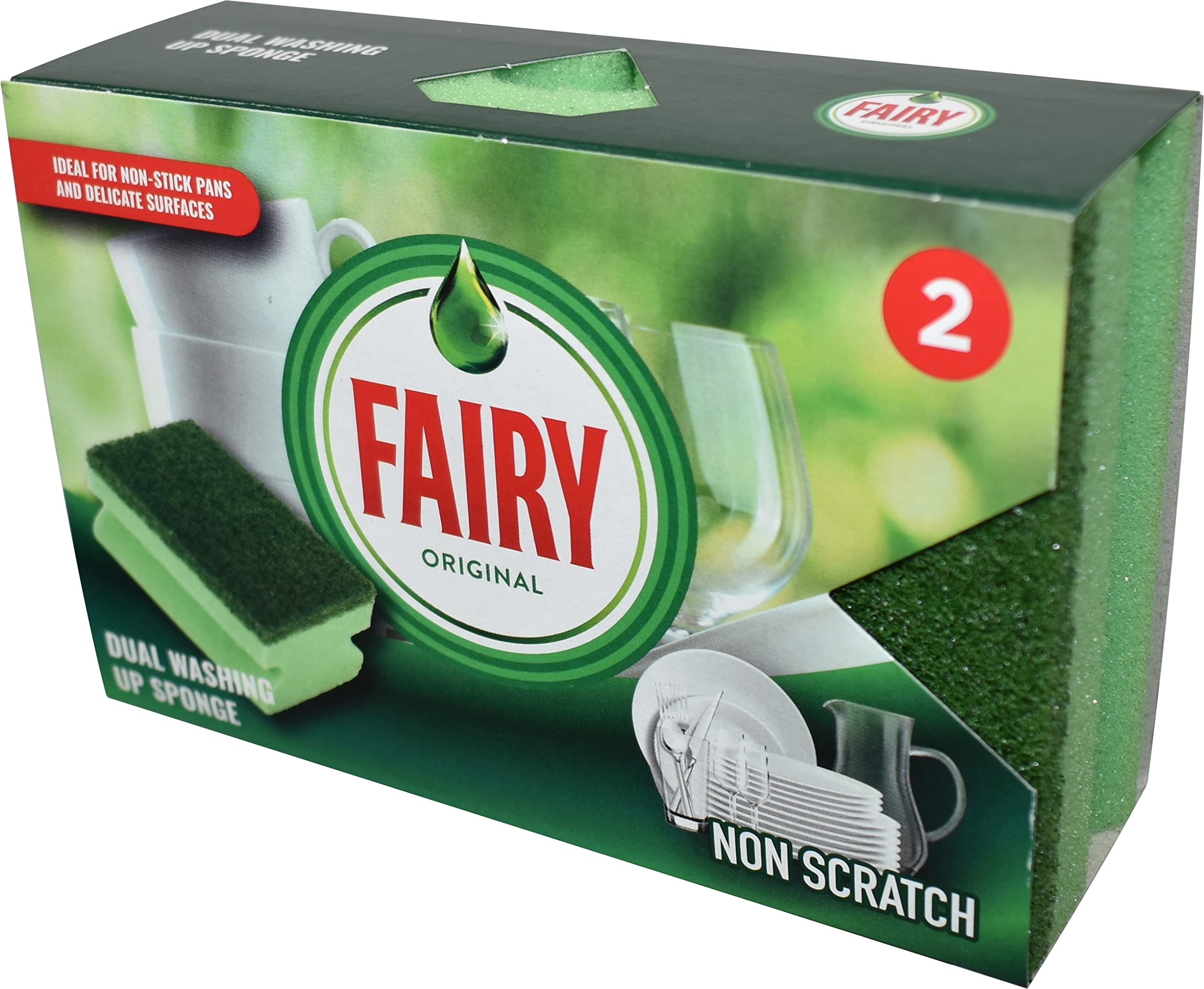 Addis - Fairy Dual Sponge Scourer - Pack 2