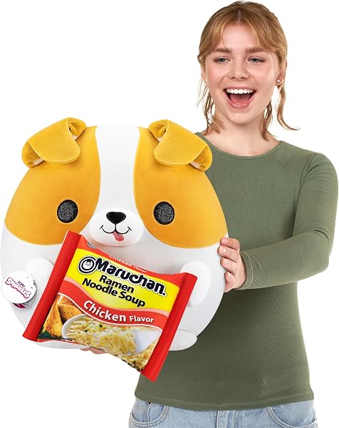 Snackles Série 1 - Corgi, Peluche Surprise Medium, Ultra Douce, Confort Squishy Câlin, 28 cm, avec Licence Snack Brand Accessoire - 4