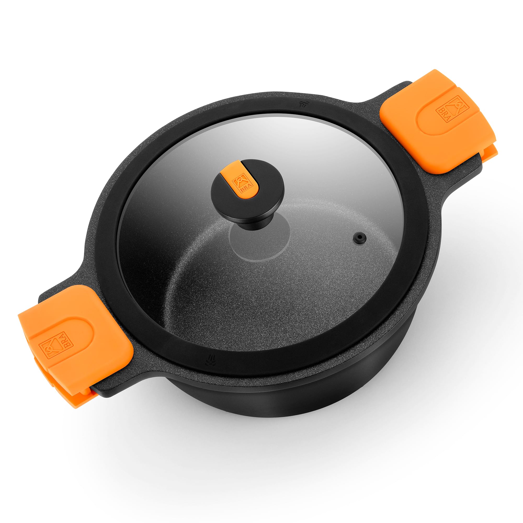 BRA COOKWARE Efficient Pro Nonstick Stock Pot w/Lid | 9.5 Inch 4.2 Quart
