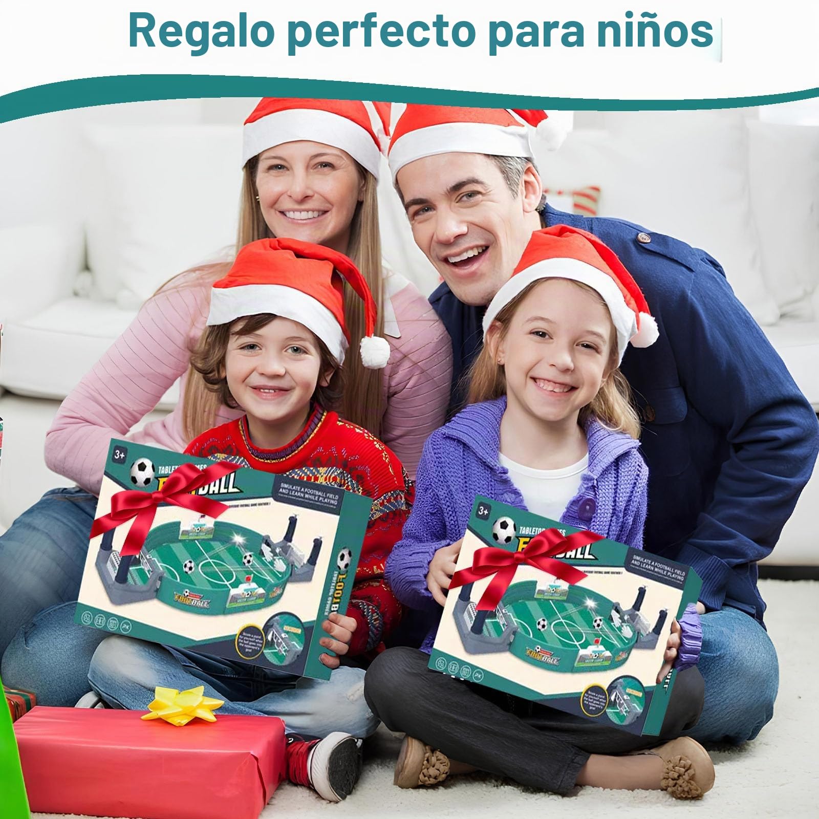 Juego de Futbolín Interactivo para Niños Con 6 Balones, Mini Futbolín, Regalos y Juguete Familiar