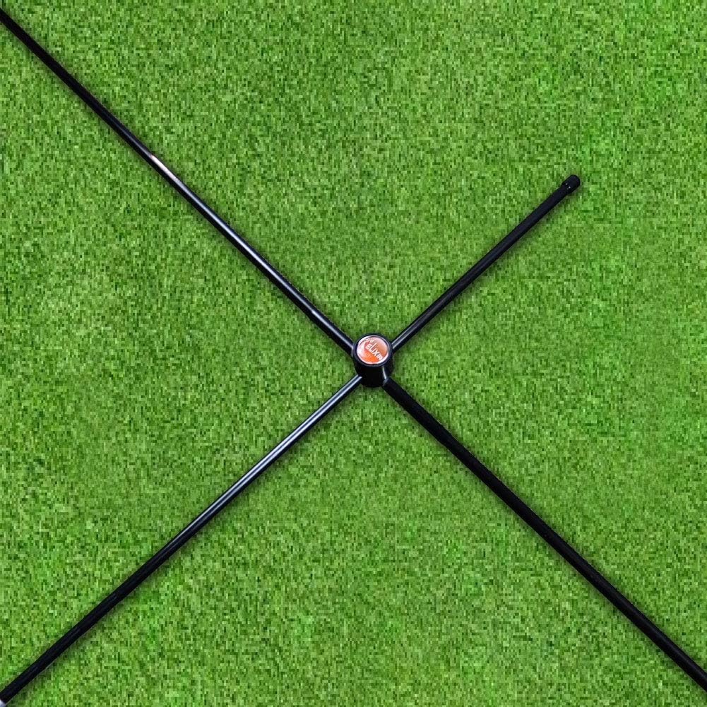 The Elixir Set of 2 Golf Alignment Stick Rods Training Aids + (2) 90 Degree Connector, 36 inches Rods fits in Your Golf Bag, Golf Swing Plane Aiming Putting Practice Trainer Aid Equipment Rod Sticks