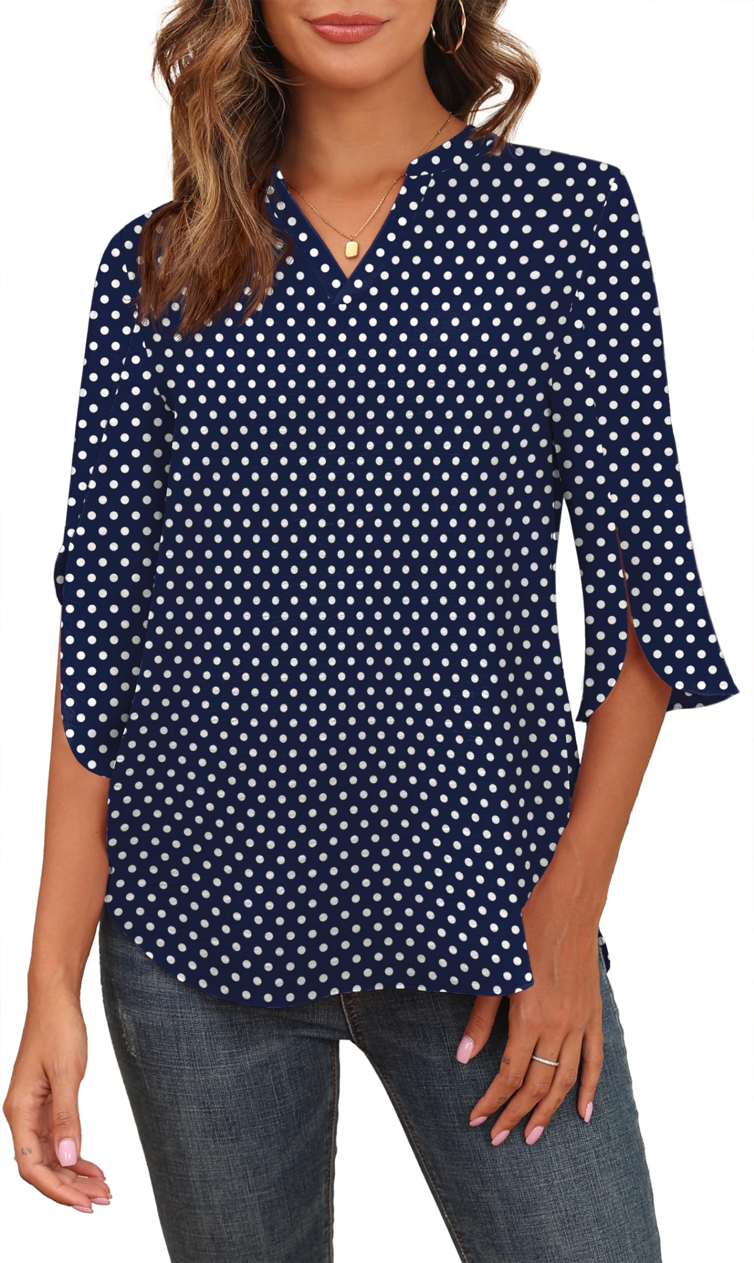 Askyes Women's 2026 Summer Chiffon Blouses Short Sleeve V Neck Tshirts Loose Casual Flowy Dressy Tops for Leggings Blouse