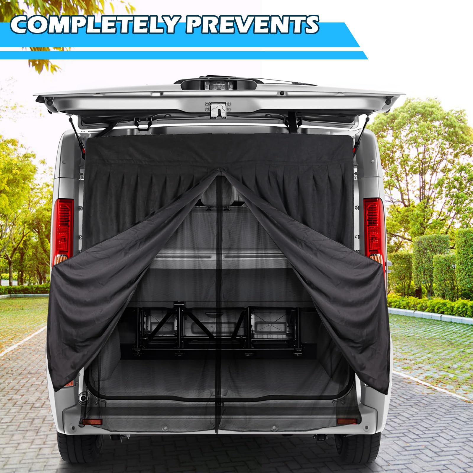 Zanzariera Auto Compatibile con Renault Trafic, Zanzariere Porta Posteriore Auto, Rete per Insetti Magnetica a Doppio Strato per Campeggio All'aperto