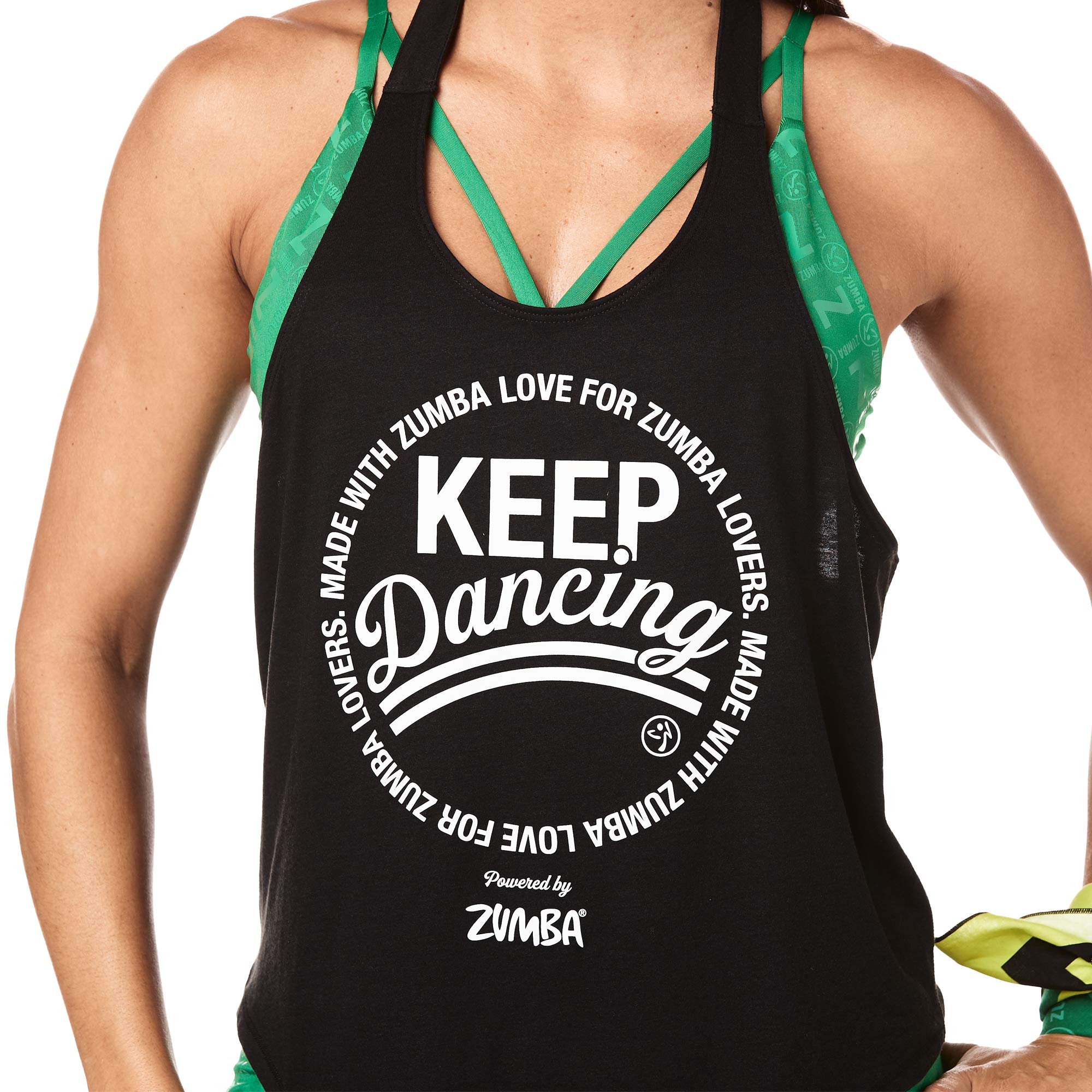 Zumba Fitness Damski top z otwartymi plecami, oddychający