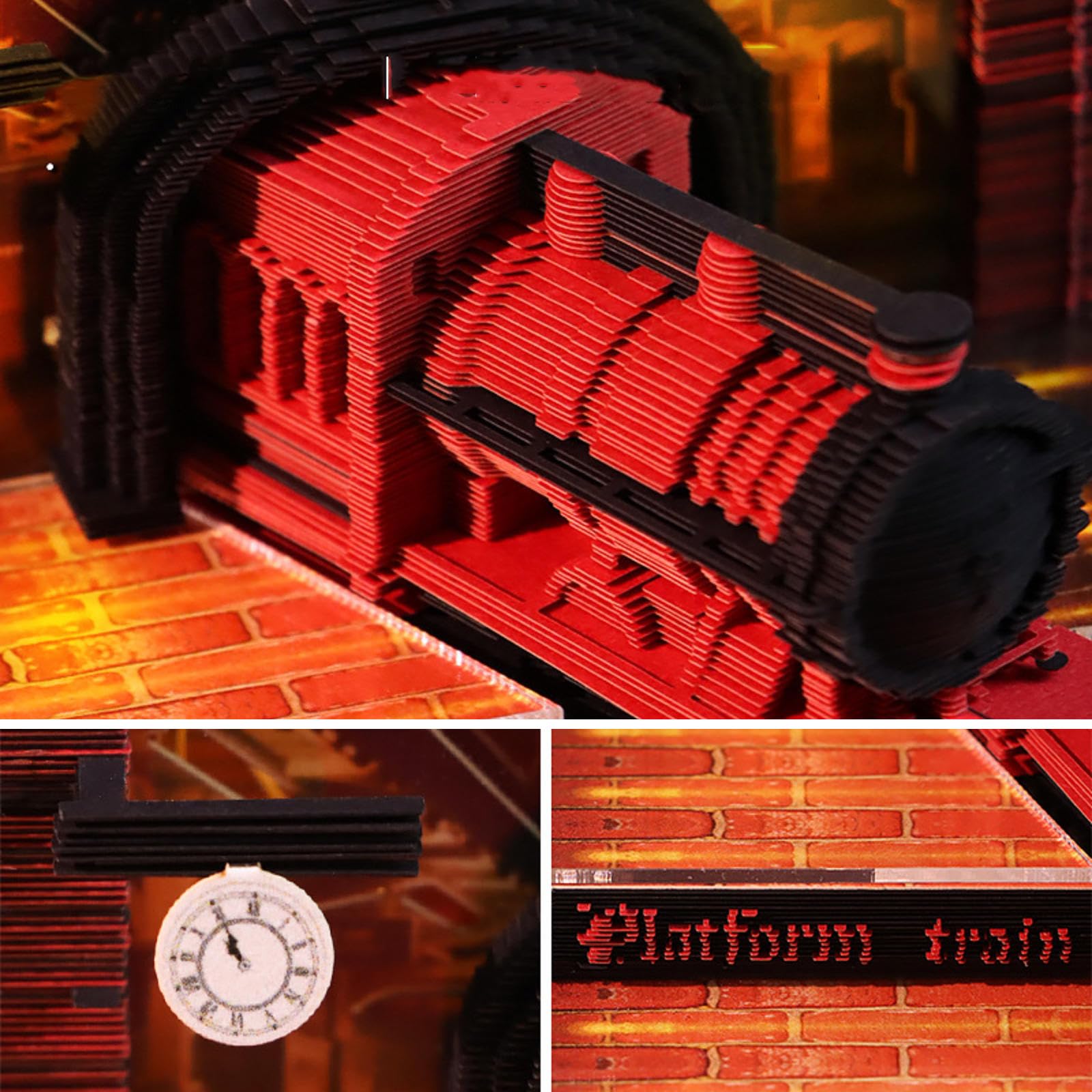 Kalendarz 3D 2026, kalendarz czasowy 2026 z notatnikiem, kreatywny papier 3D artystyczny kalendarz biurkowy z jasnym i akrylowym pudełkiem ekspozycyjnym, zrób to sam, ręcznie rozdarty papier, rzeźba