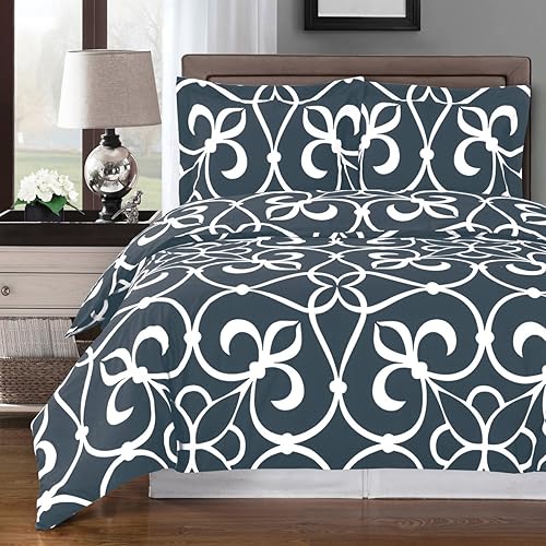 Miniatura 1 de 8pcs Juego de Edredón Impreso de cama king size en una bolsa incluye edredón de Atenas 3pcs, algodón Set + 4pcs rey hoja Set + 1pc Reycalking Down