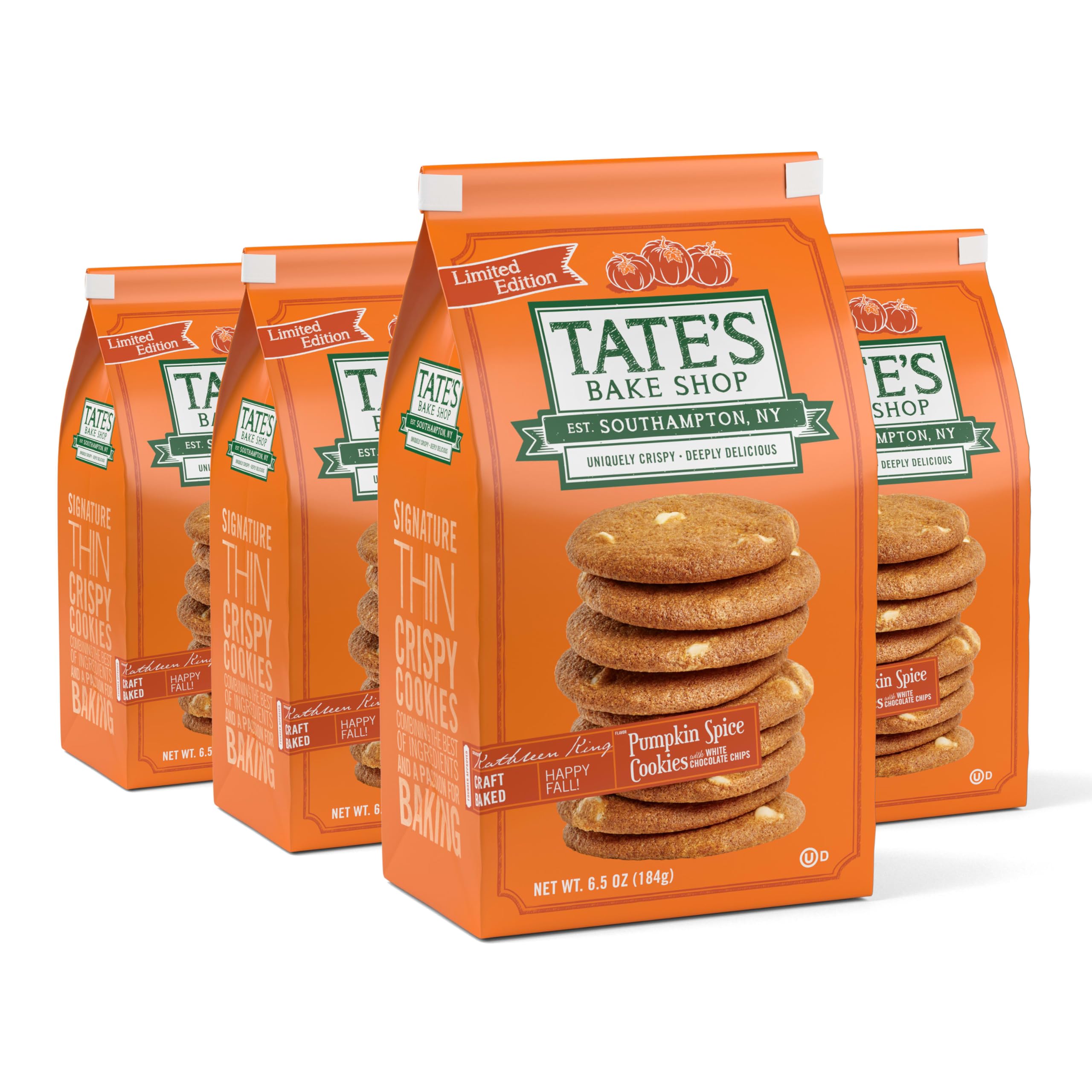 Pumpkin Spice Cookies, Limited Edition Cookies, 4-6.5 oz Bags