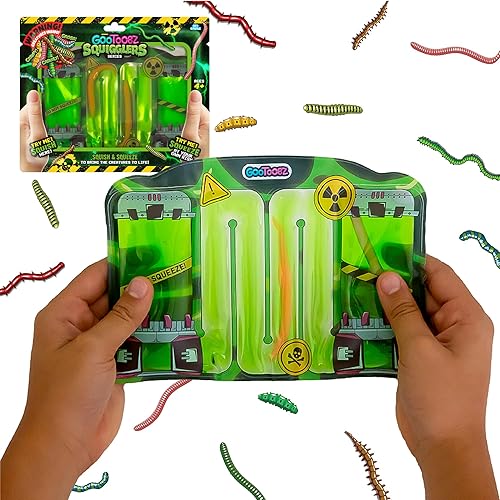 GooToobz Squigglers - Tubos sensoriales esponjosos rellenos de gel colorido, purpurina y cuentas, no tóxico, sin ensuciar, apretable, alivio del