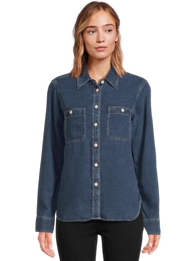 Blue Faherty Tried And True Chambray Classic Shirt