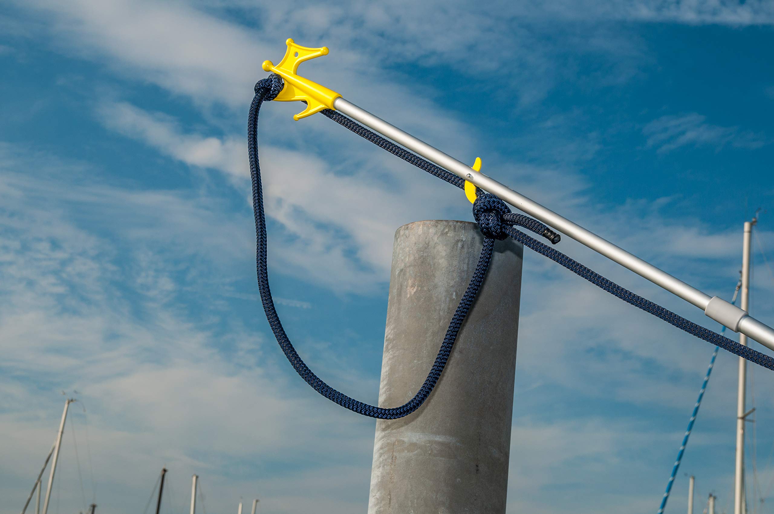 Dockhook estándar. Bichero Telescópico 220 cm on Bloqueo de Resorte | Amarre Fácil y Seguro Desde Bordo