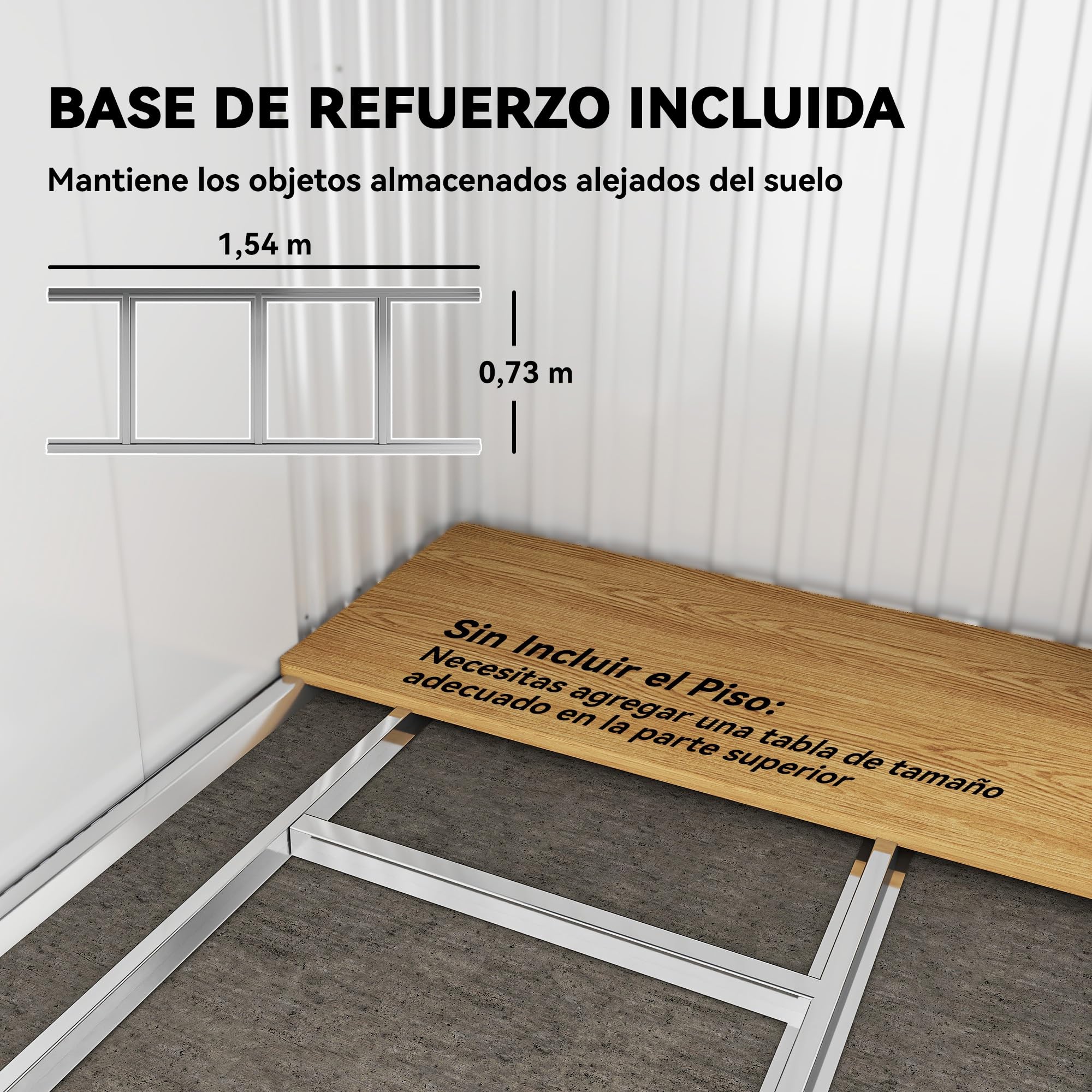 Outsunny Caseta de Jardín Exterior 2 m² 195x122x181,5 cm Cobertizo de Jardín Exterior Metálica con Base SIN Suelo 2 Puertas Correderas Ventanas y Ganchos para Herramientas Verde