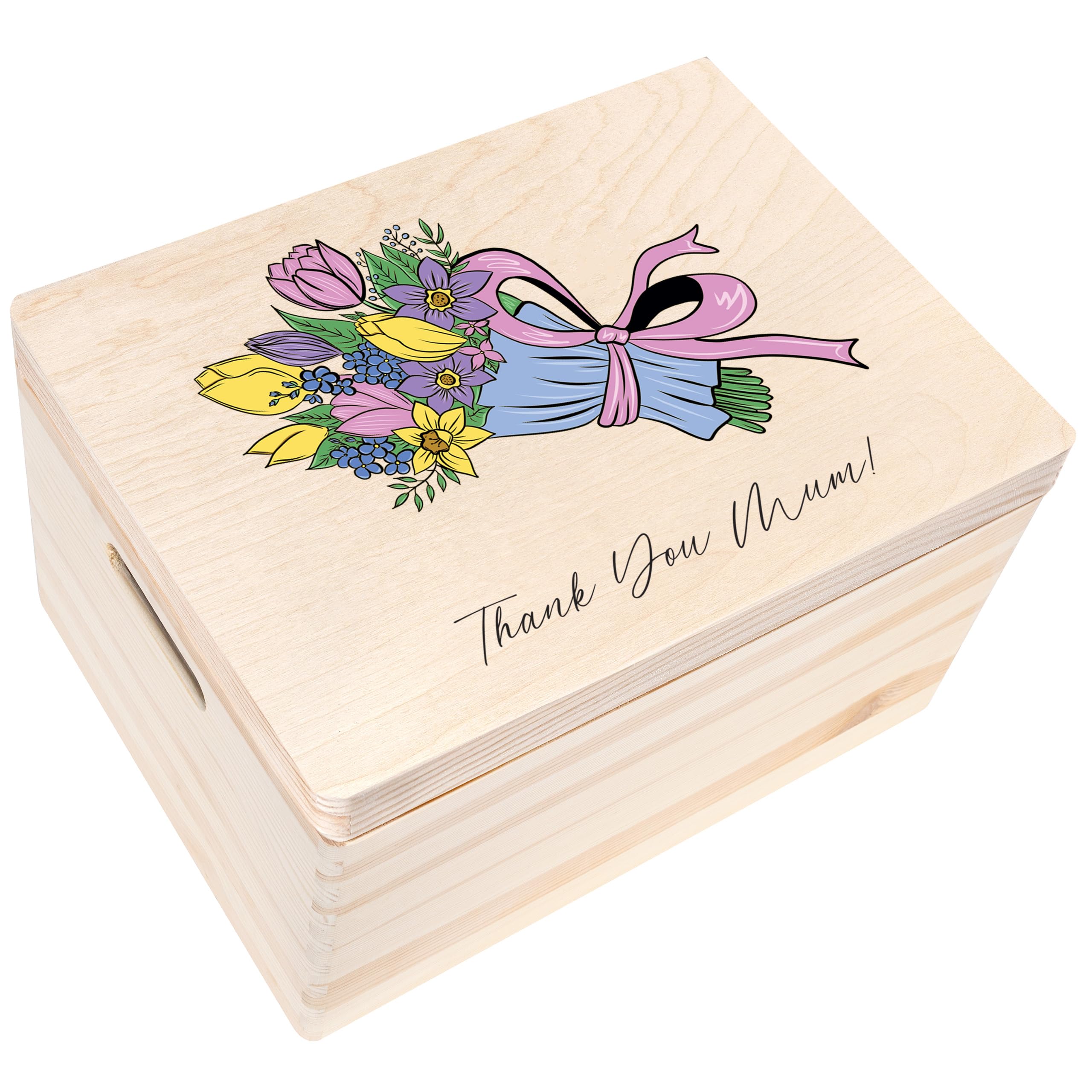 Creative Deco Namenstag Erinnerungsbox Holzkiste Personalisiert 40x30x24cm