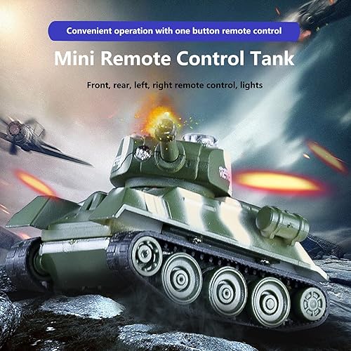Miniatura 2 de Mini WWII - Tanque de tigre alemán gris RC a escala 172, modelo electrónico de radio a control remoto